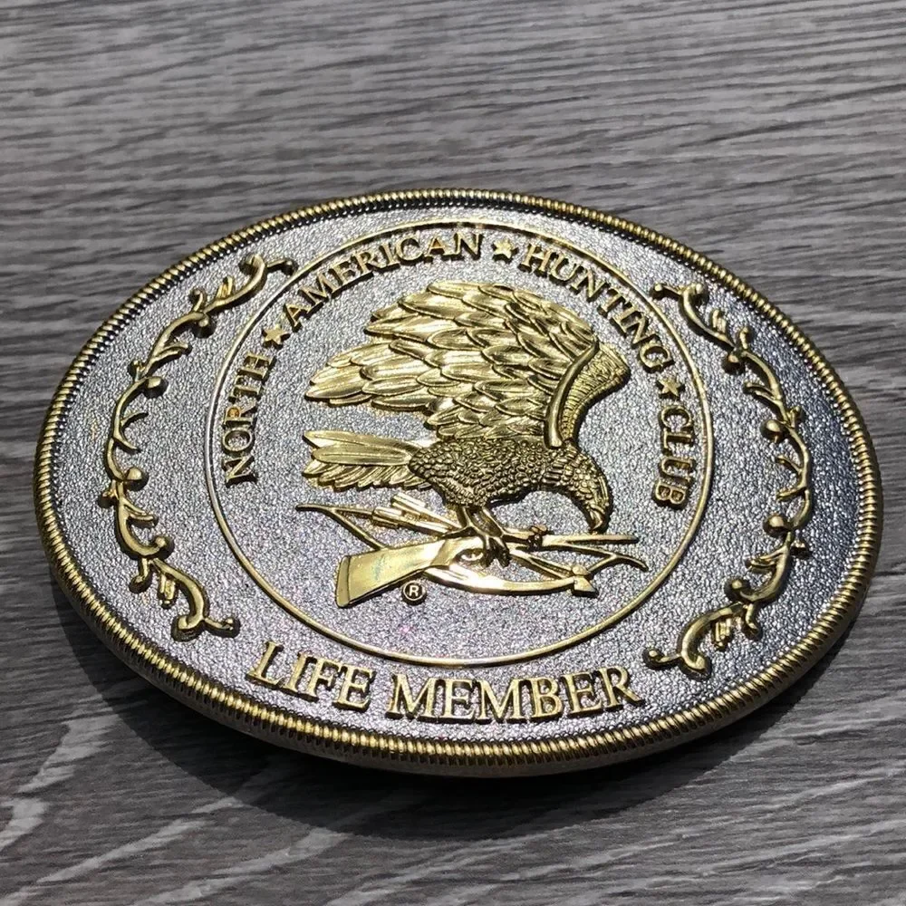North American Hunting Club life member belt buckle